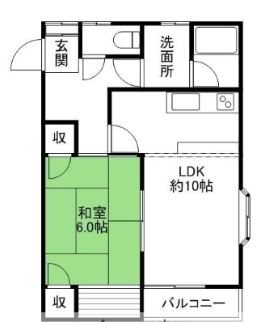南町山岸ハイツ １ 間取り図