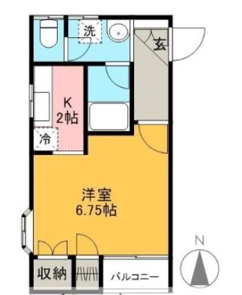 南町山岸ハイツ 2 間取り図