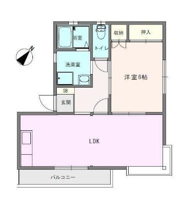 横山ハイツA 間取り図