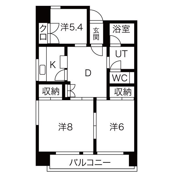 あさひレジデンス大友 間取り図