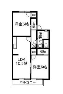 セジュールさとうB 間取り図