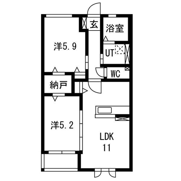ウイングクレストC 間取り図