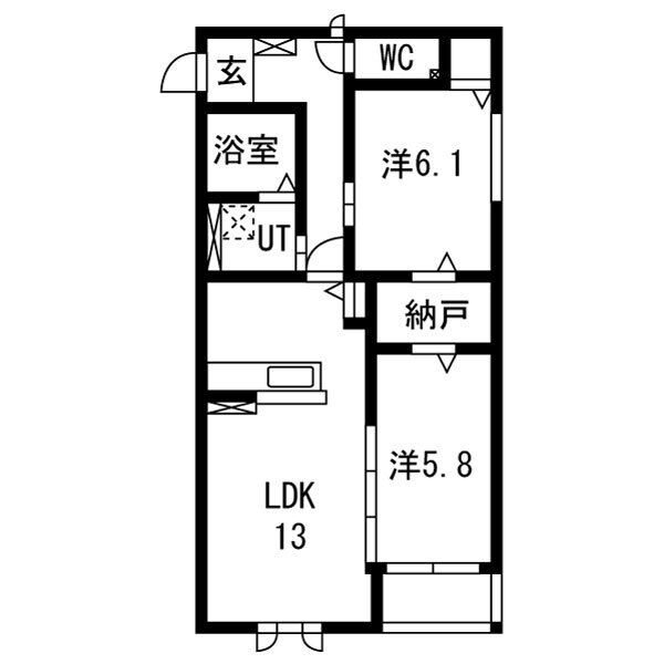 ウイングクレストC 間取り図