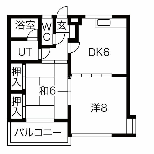 ハイツハツミA 間取り図