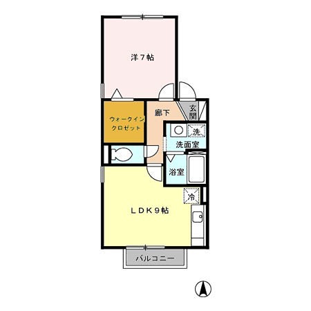 アムールＡＢ 間取り図