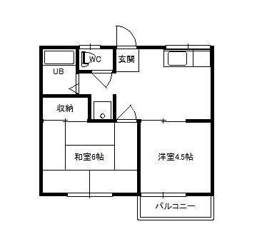 ウイングハイツ片貝 間取り図