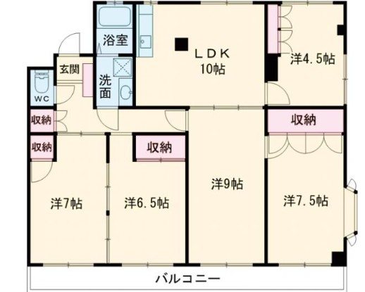 福室ハイツ 間取り図
