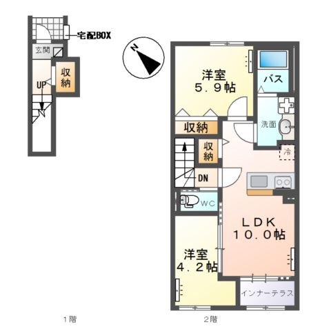 ジニアハイツ　Ａ 間取り図
