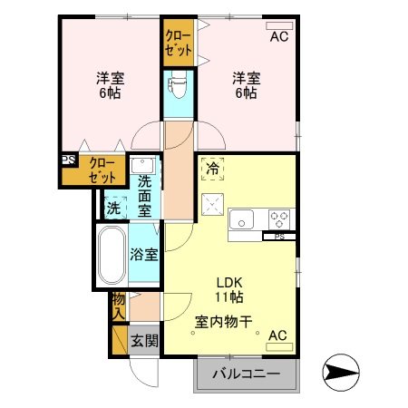 オペラハウス青柳２ 間取り図