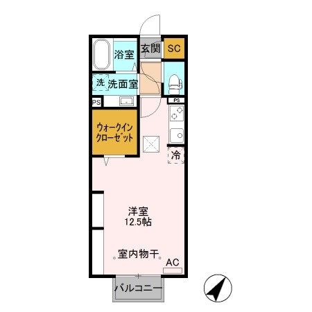 D-room Fiore &amp;rdquo;S&amp;rdquo; 間取り図