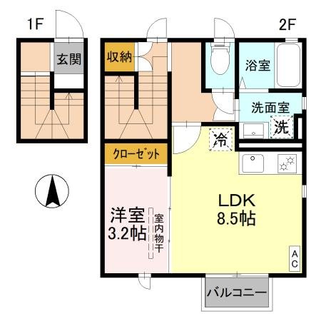 ローズ　B  間取り図