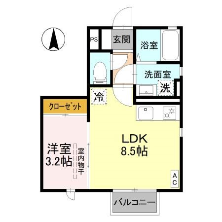 ローズ　B  間取り図