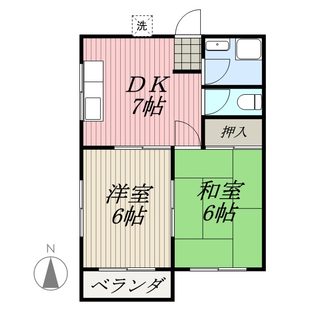 コーポコスモス 303号室 間取り