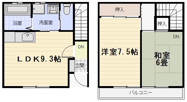 ラ・リヴィエールⅡ 1号室 間取り