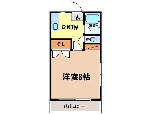 コーポ平成 206号室 間取り