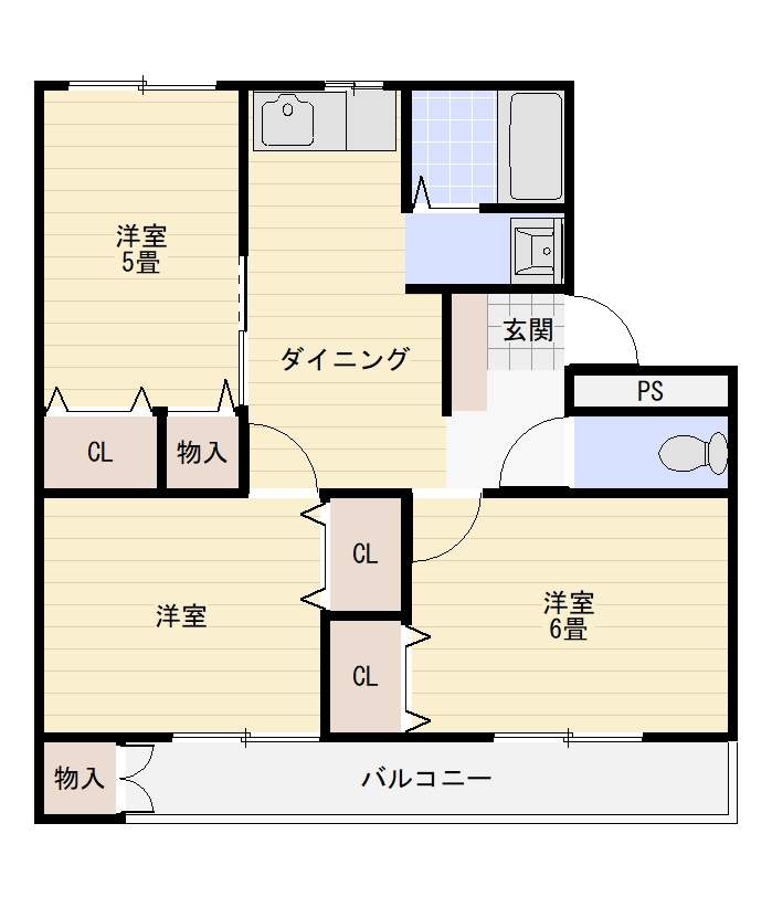 しんのマンション 207号室 間取り