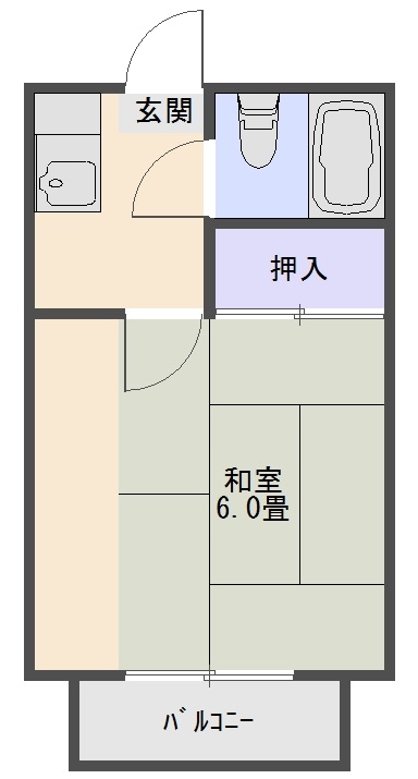 たかのしま荘 205号室 間取り