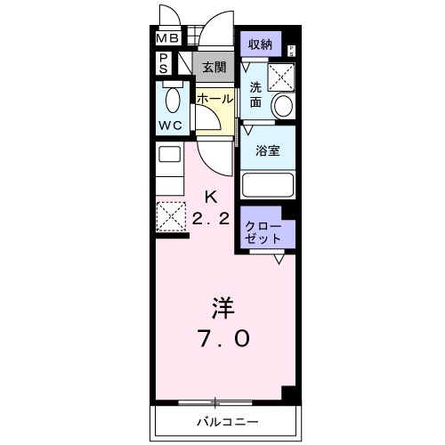 グレイスフル 207号室 間取り