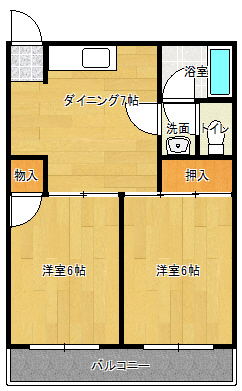 渭水ハイツ　 302号室 間取り