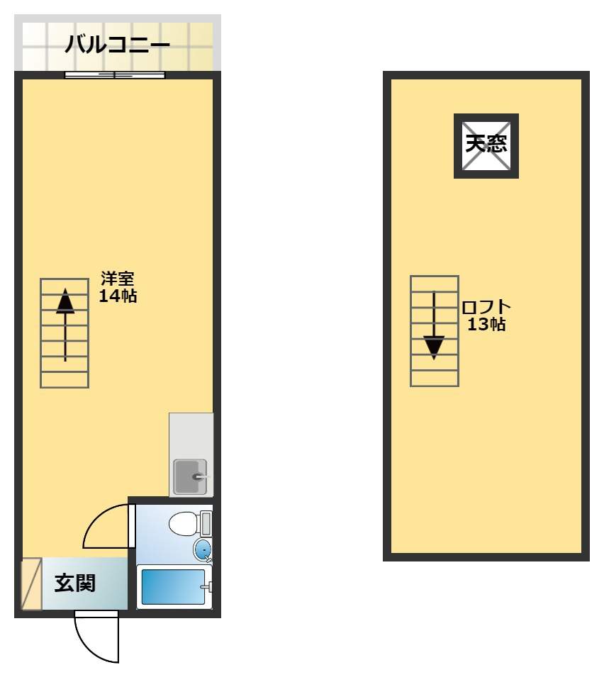 ロックバレー大野 B202号室 間取り