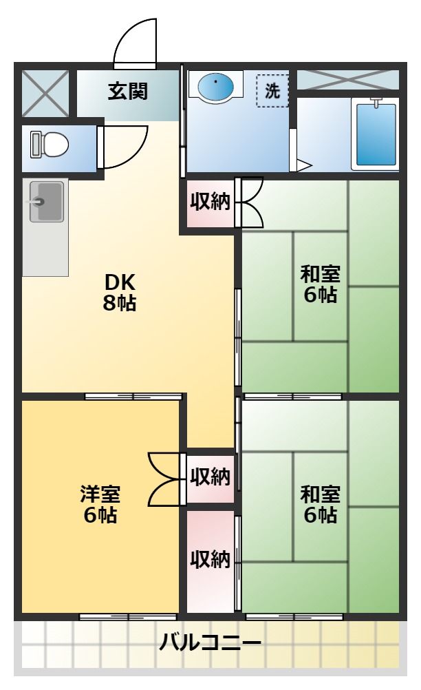 コーポエンゼル 402号室 間取り