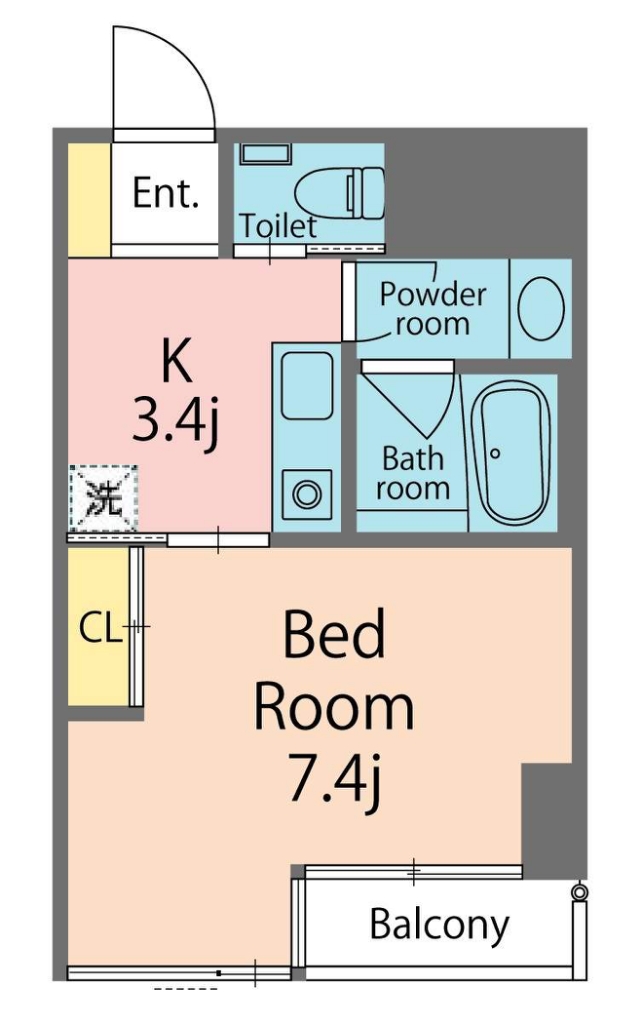 クレエ秋田町 302号室 間取り