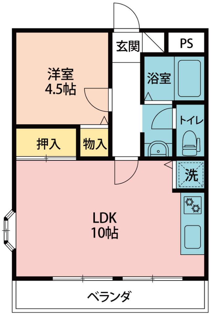 スカイシエル 201号室 間取り