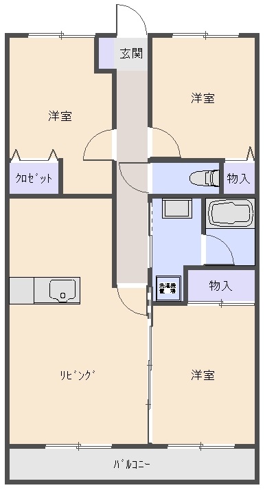 ヴィラアイレックス林崎 203号室 間取り