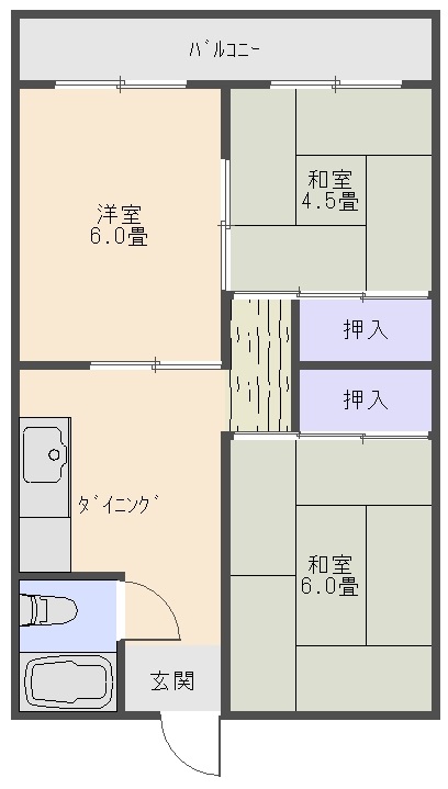 ヤマハマンション 302号室 間取り