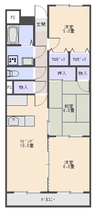 日峯マンション 205号室 間取り