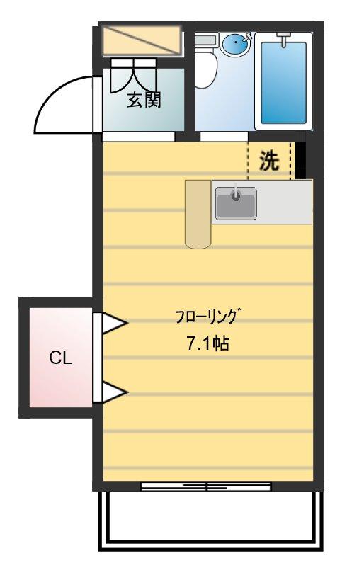 シティメゾンフェニックス住吉 206号室 間取り