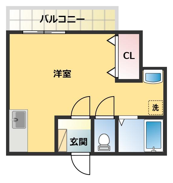 ドムドーラ 2A号室 間取り