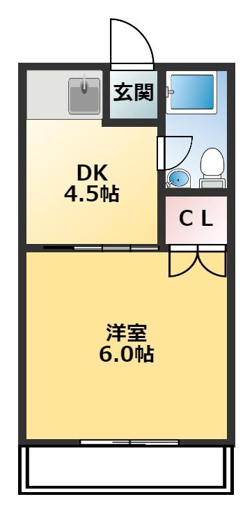 コーポ和修 208号室 間取り