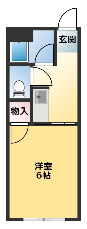 アーバンスタイル山城 302号室 間取り