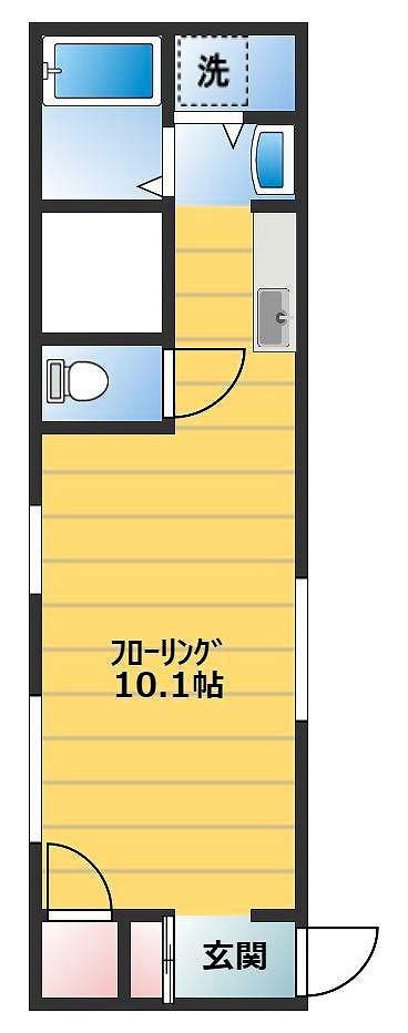 サンシティー東大工町 201号室 間取り