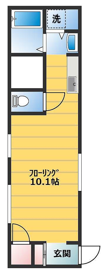 サンシティー東大工町 401号室 間取り