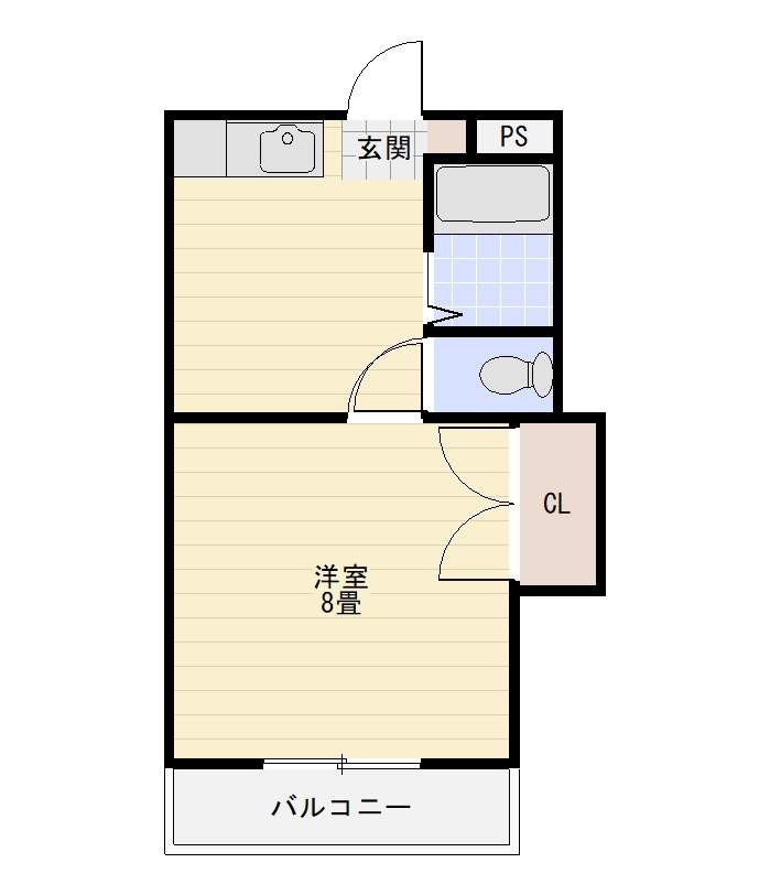 カレッジハイツひまわり 302号室 間取り