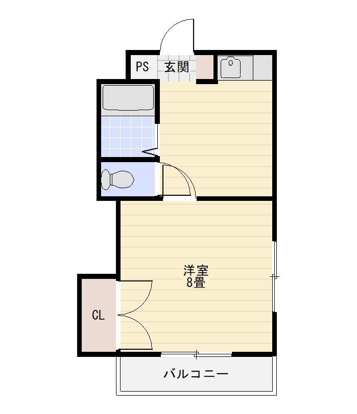 カレッジハイツひまわり 303号室 間取り