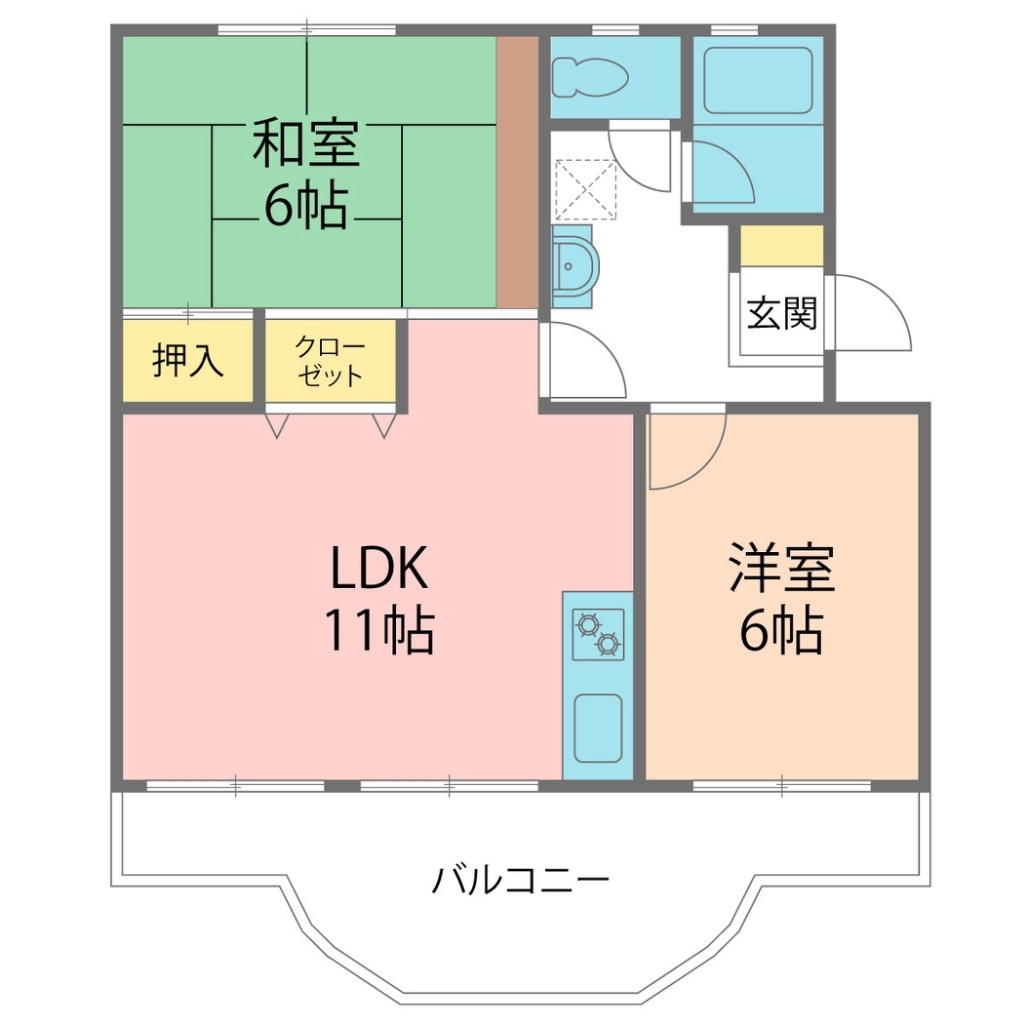 ロイヤルハイツＭＯＲＩ 205号室 間取り