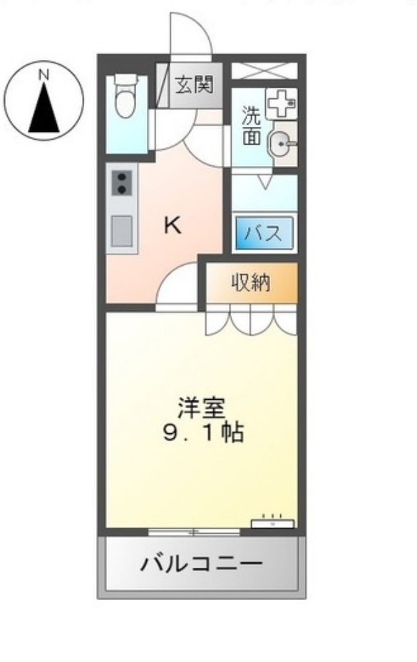 ルミナスハイム遠藤 205号室 間取り