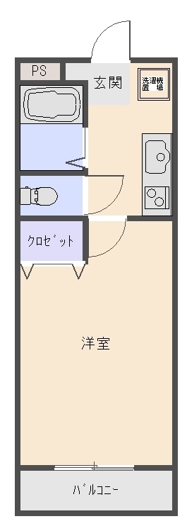 リーフハイツ 102号室 間取り