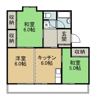 ハイツララポート 506号室 間取り