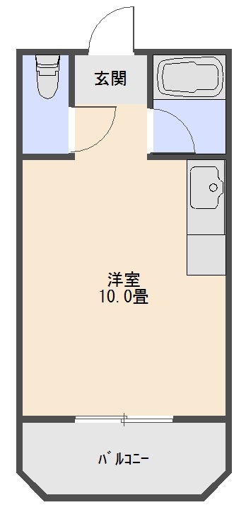 シティハイム鳴門 303号室 間取り