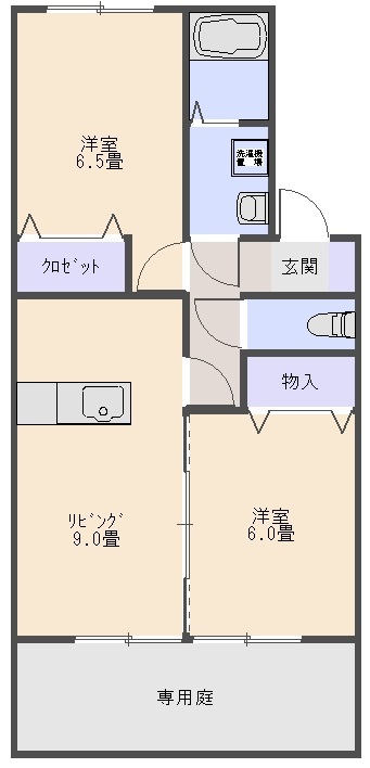 サンハウス　ＳＳＪ A202号室 間取り