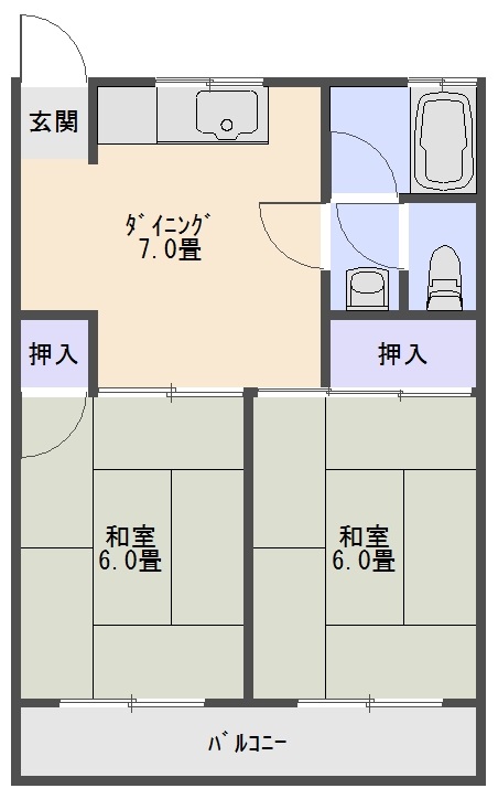 渭水ハイツ　 間取り図