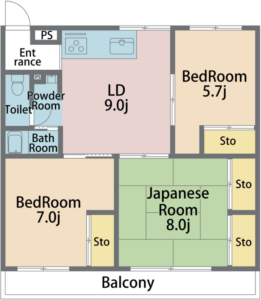 ツインハイツ 間取り図