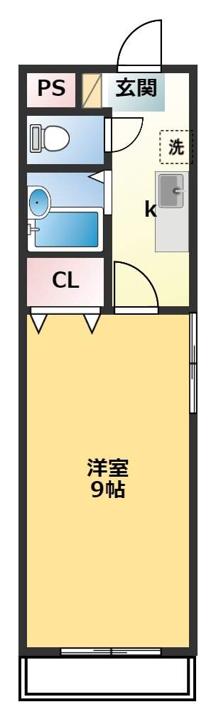 スピカ末広 210号室 間取り