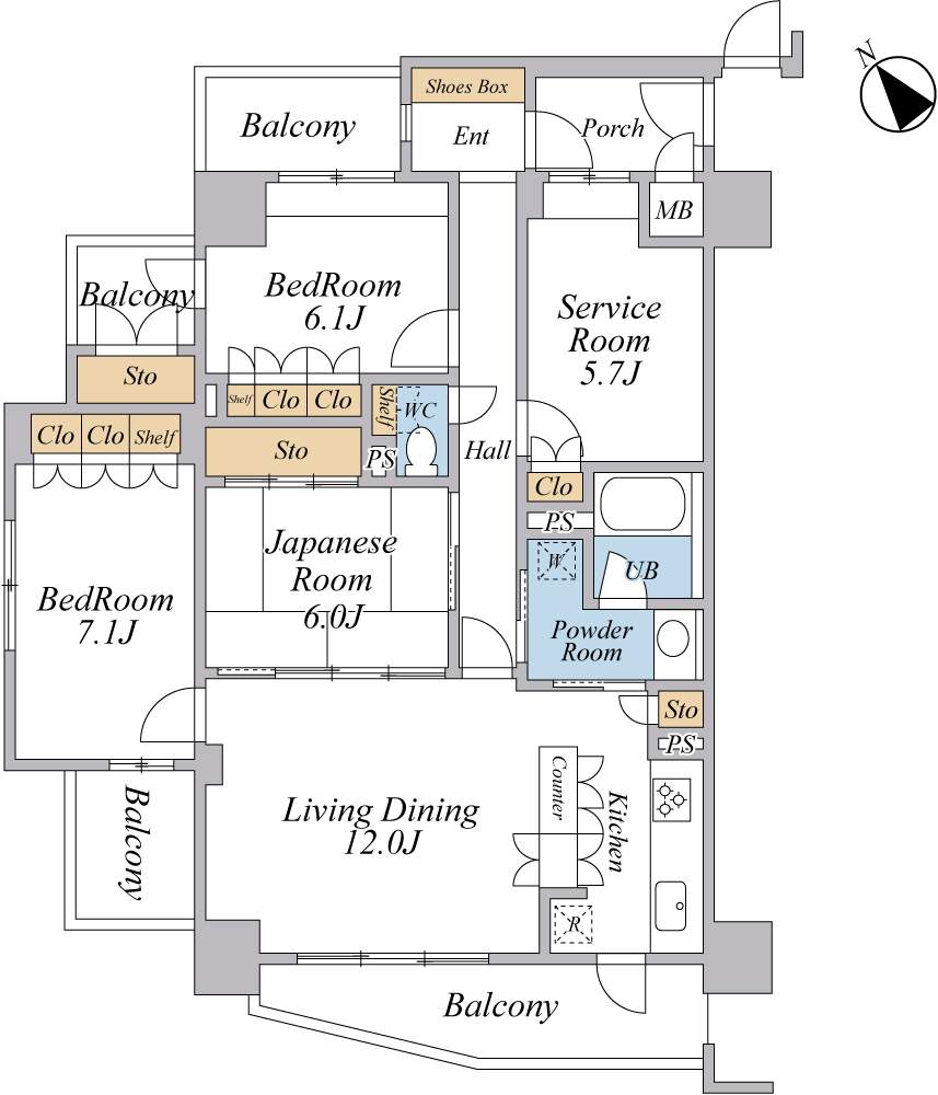 フレシアとくしま 間取り図