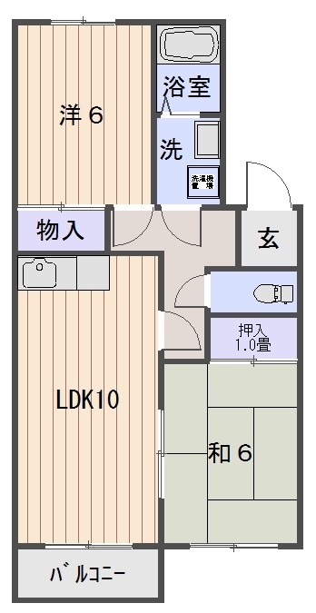 セジュール濱田Ⅲ 202号室 間取り