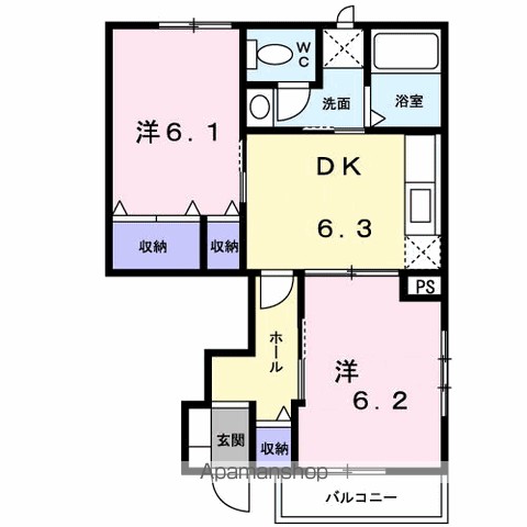グリーンパレスＢ 間取り